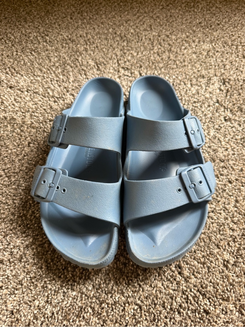 Birkenstock Two-Strap Sandals in Dusty Blue
